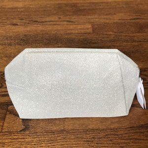 NWOT Orlane Paris silver sparkly lined bag